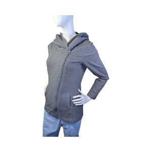 GapFit Asymmetrical Zip Hoodie Jacket Gray Athleisure | Size Small